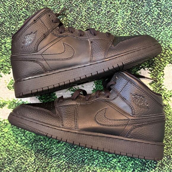 Size 7 - Jordan 1 Mid “Triple Black” - Picture 1 of 5